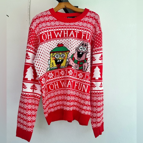 Nickelodeon Red and White Ugly Sweater - Picture 11 of 11